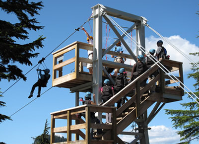 Zip trek tower, Grouse Mountain