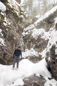 Ice bridge on the Onion River