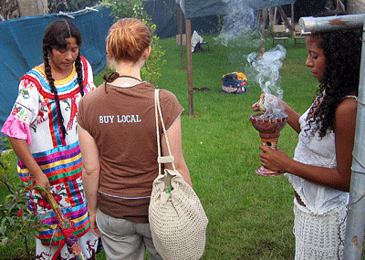 Huichol feather cleansing