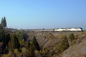 Coast Starlight departing Klamath Falls