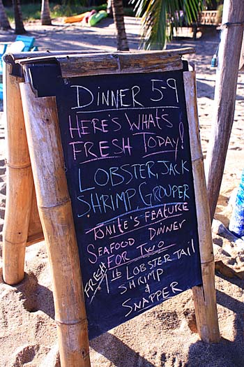 Beach Menu