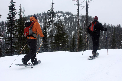 Montana Snowshoeing Near the Yurt