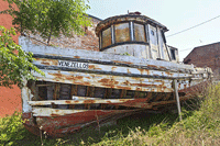 Old Greek fishing trawler