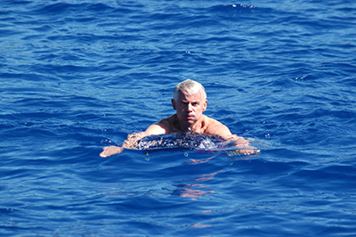 Crater Lake, swimmer Lee Juillerat