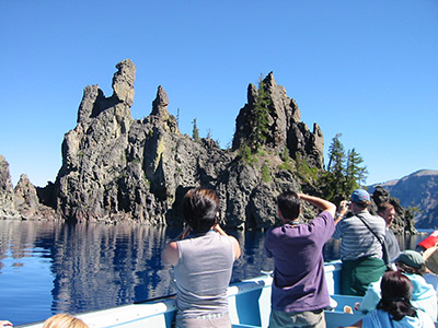 Crater Lake Phantom Ship rock formation