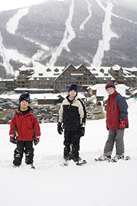 Snowshoeing at Stowe Mountain Lodge