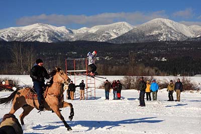 Skijoring air ride