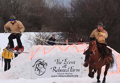 Skijoring jump