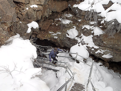 Lava Beds Merrill Cave exit