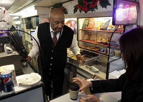 Amtrak cafe in lounge car