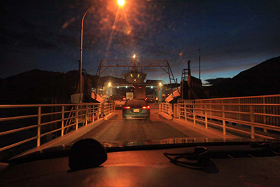 Nelson, boarding the ferry