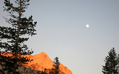 John Muir Trail, full moon rising