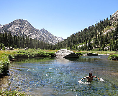 John Muir Trail swimming