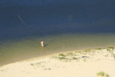 Swim after sand boarding