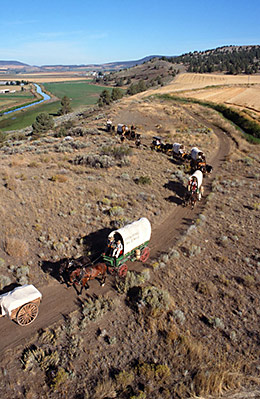 Klamath, Malin Wagonrain Reenactment