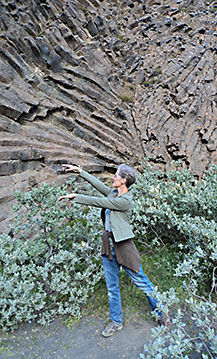 Author dances with basalt