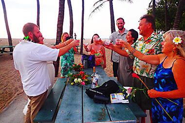 Kona marriage of author's son