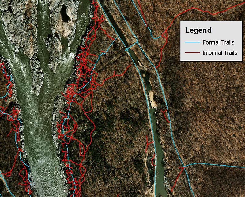 Off-trail hiker map