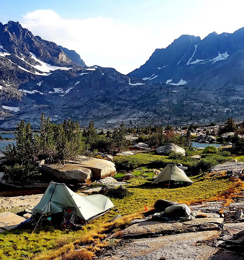 Pristine campsite on Pacific Crest Trail