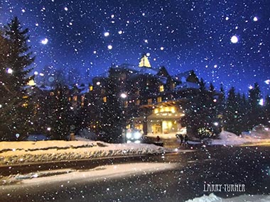 Whistler evening snow