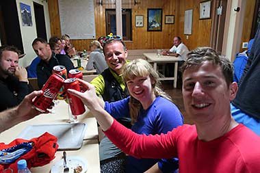 Slovenia Mount Triglav climb Welsh celebrate