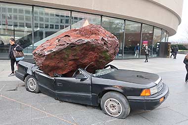 'Car art' outside the Hirshhorn