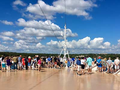 Cuba cruise bow deck