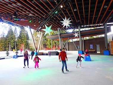 Whisler Village ice skating