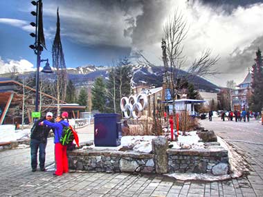 Whistler Olympic Village selfies