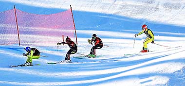 Brighton ski cross racers