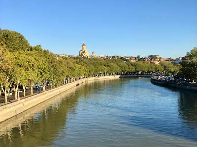 Republic of Georgia Tbilisi Kura River scenic