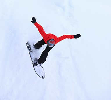 June Mountain snowboarding deep powder