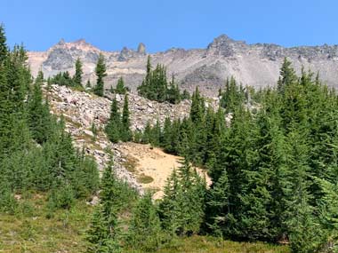 Diamond Lake Wilderness rugged cliffs