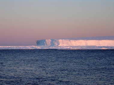 Iceberg at sunset