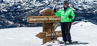 Author Yvette Cardozo about to ski