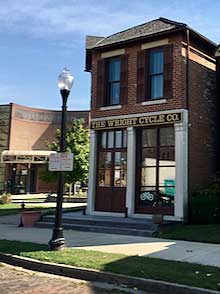 One of the Wright Brothers’ bicycle shops in Dayton.