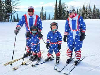 Skiing at Whitefish Mountain Resort, Montana