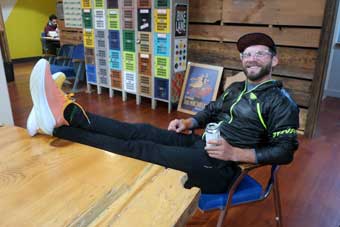 Jason Hardrath kicking back