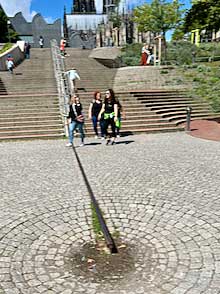 Cologne, a Rail of the Nazi train loading area.