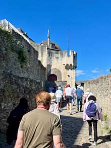 Climbing up to the Marksburg Castle.