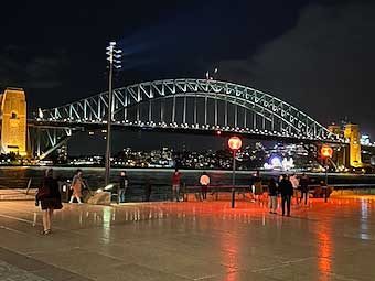 Sydney Harbour Bridge at night