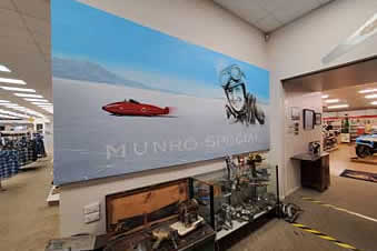 New Zealand Burt Munro motorcycle memoribilia