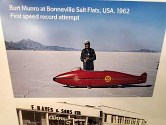 New Zealand Burt Munro motorcycle memoribilia