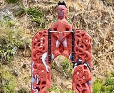 New Zealand carved gateway