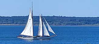 Schooner Zodiac at sea