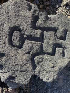 Hawaii Big Island, Kaloko-Honokohua National Historic Park petroglyph path