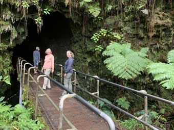 Hawaii Big Island entering Thurston Lava Tube